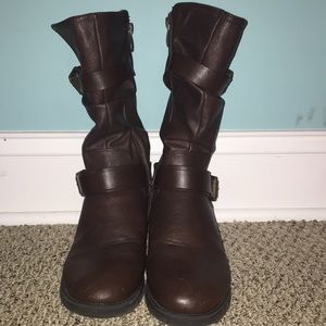 Tall brown boots